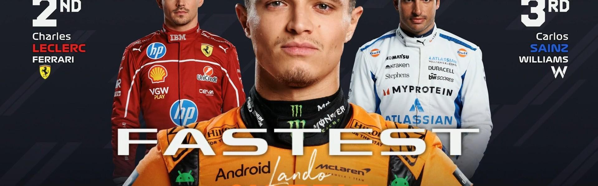 F1意大利二练：诺里斯全场最快，勒克莱尔第2，安东内利退赛